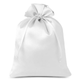 Satin bag white